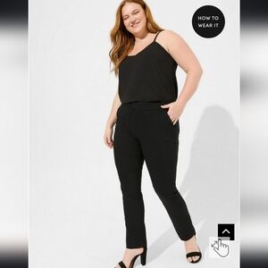 Trouser Straight Deluxe Stretch Mid-Rise Pant